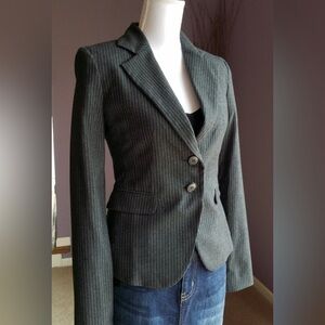 Pinstripe Tailored Toi et Moi Suit Jacket NWOT